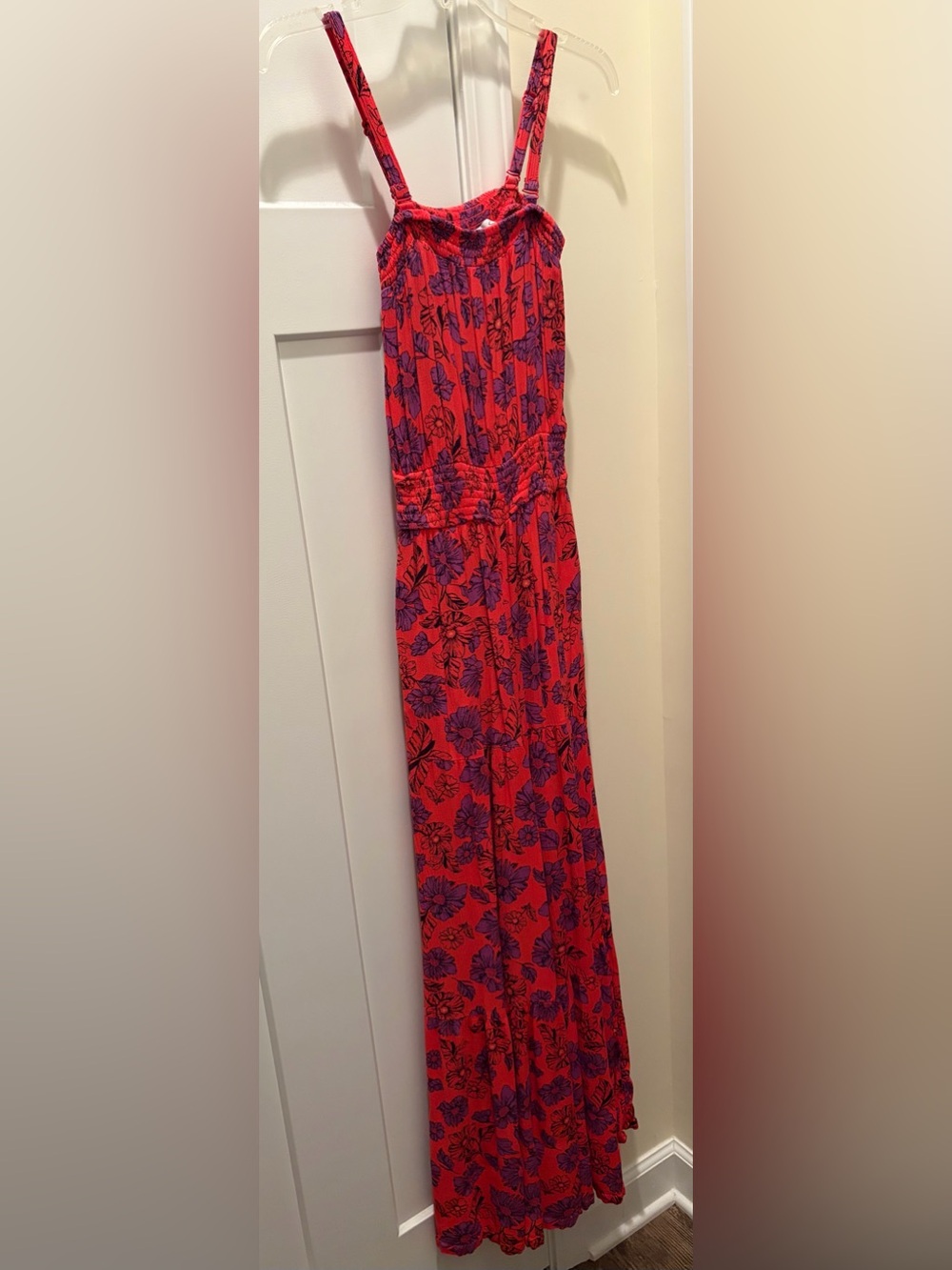 Jessica Simpson Women's Delene Smocked Wide Leg Jumpsuit - XS - Picture 8 of 9